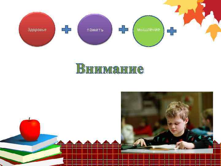 Здоровье память мышление Внимание 