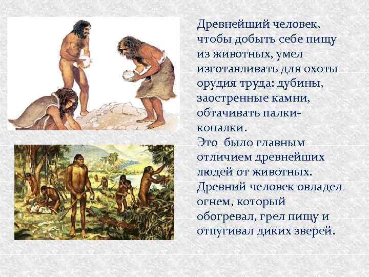 История жизни древнего человека