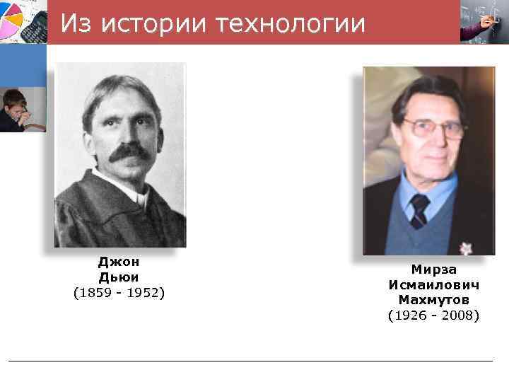Из истории технологии Джон Дьюи (1859 - 1952) Мирза Исмаилович Махмутов (1926 - 2008)