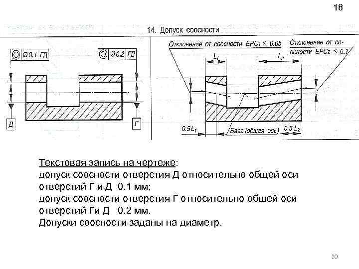 Параллельность отверстий на чертеже