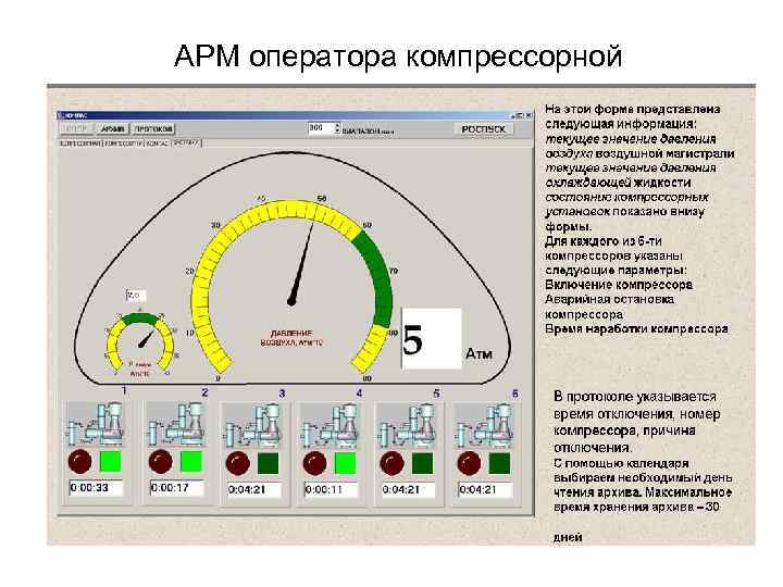АРМ оператора компрессорной 