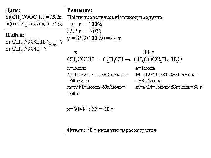 Теоретический выход