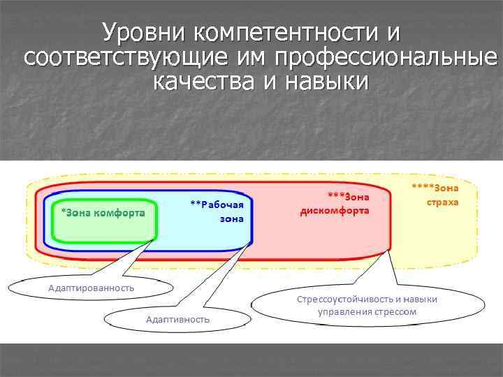 Уровни компетентности и соответствующие им профессиональные качества и навыки 