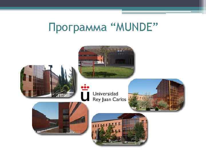 Программа “MUNDE” 