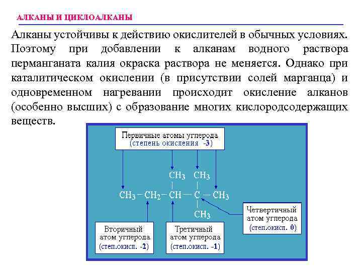 Окисление органических веществ происходит в. Алканы устойчивы к действию окислителей. Отношение алканов к окислителям. Алканы окисление перманганатом калия. Окисление перманганатом алканов.