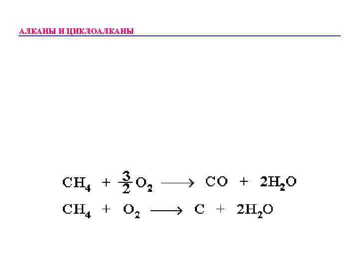 АЛКАНЫ И ЦИКЛОАЛКАНЫ 