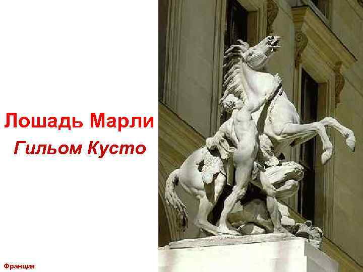 Лошадь Марли Гильом Кусто Франция 