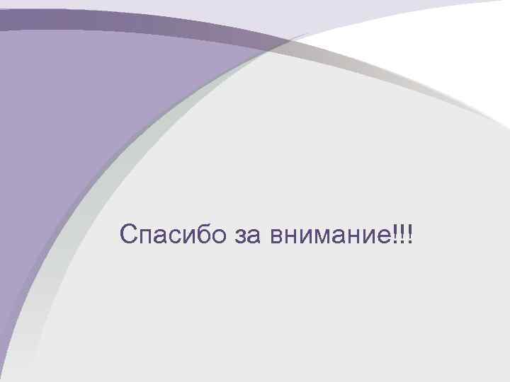 Спасибо за внимание!!! 