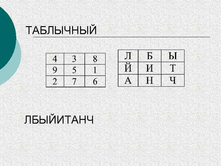 ТАБЛЫЧНЫЙ ЛБЫЙИТАНЧ 