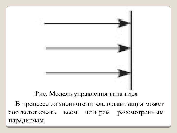 Рис. Модель управления типа идея В процессе жизненного цикла организация может соответствовать всем четырем