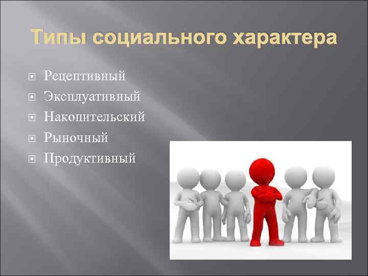 Общественный характер человека. Виды социального характера. Социальный характер. Типы соц характера. Социальные типы характера по Фромму.