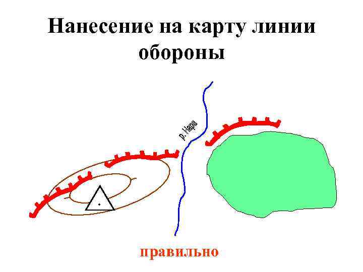 Нанесение на карту линии обороны правильно 