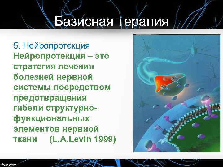 Базисная терапия 5. Нейропротекция – это стратегия лечения болезней нервной системы посредством предотвращения гибели