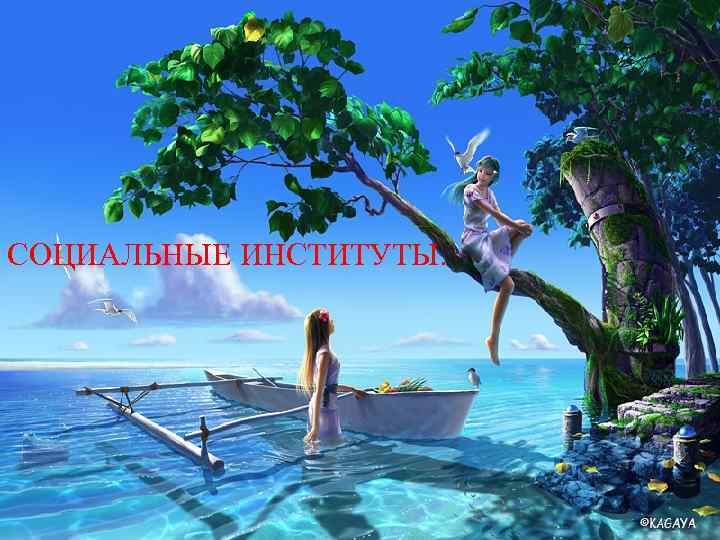 СОЦИАЛЬНЫЕ ИНСТИТУТЫ. 
