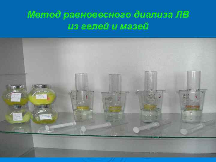Метод равновесного диализа ЛВ из гелей и мазей 