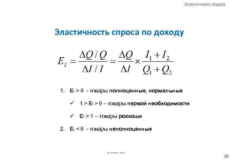 Товары первой необходимости эластичность