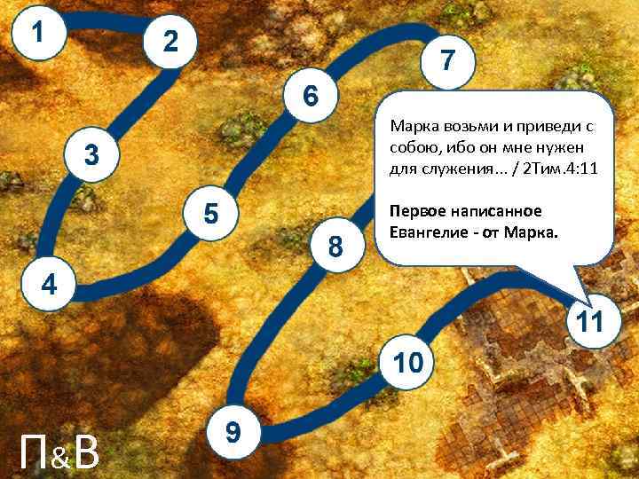 Марка возьми и приведи с собою, ибо он мне нужен для служения. . .