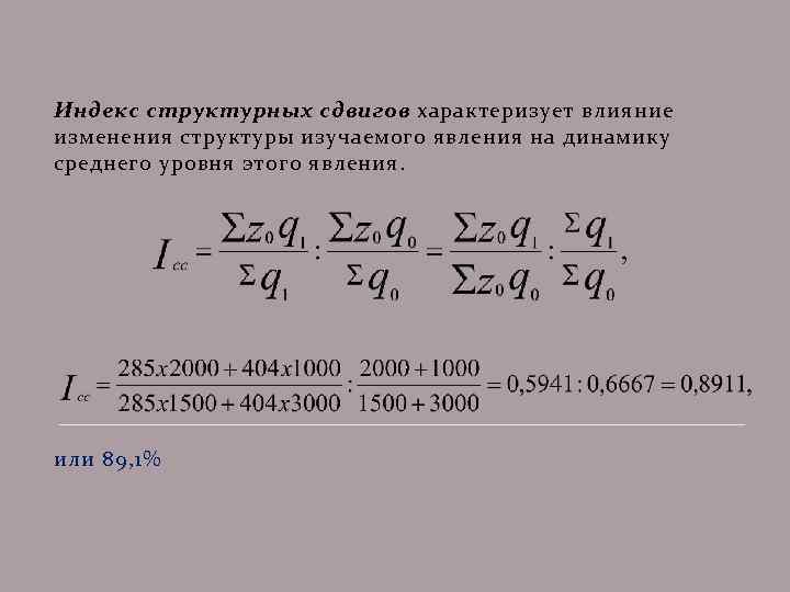 Анализ индексов