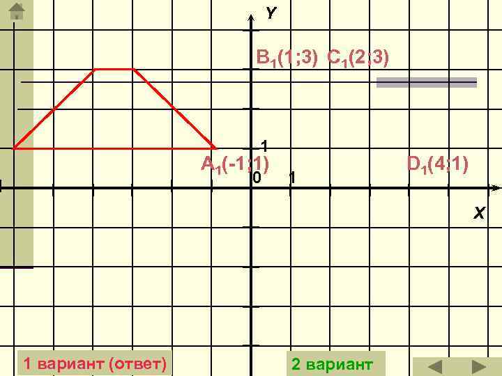 Y B 1(1; 3) C 1(2; 3) 1 A 1(-1; 1) 0 1 D