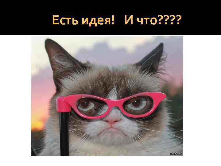 Есть идея! И что? ? 