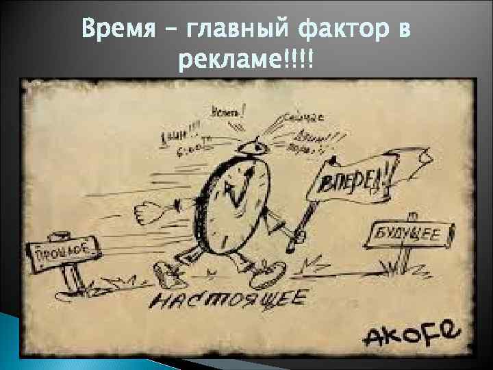 Время – главный фактор в рекламе!!!! 