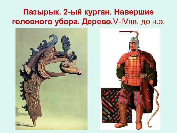 Пазырык. 2 -ый курган. Навершие головного убора. Дерево. V-IVвв. до н. э. 