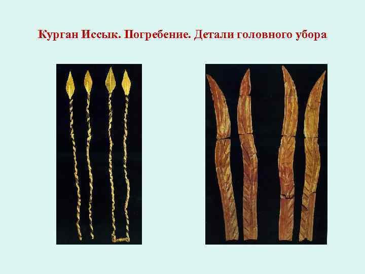 Курган Иссык. Погребение. Детали головного убора 