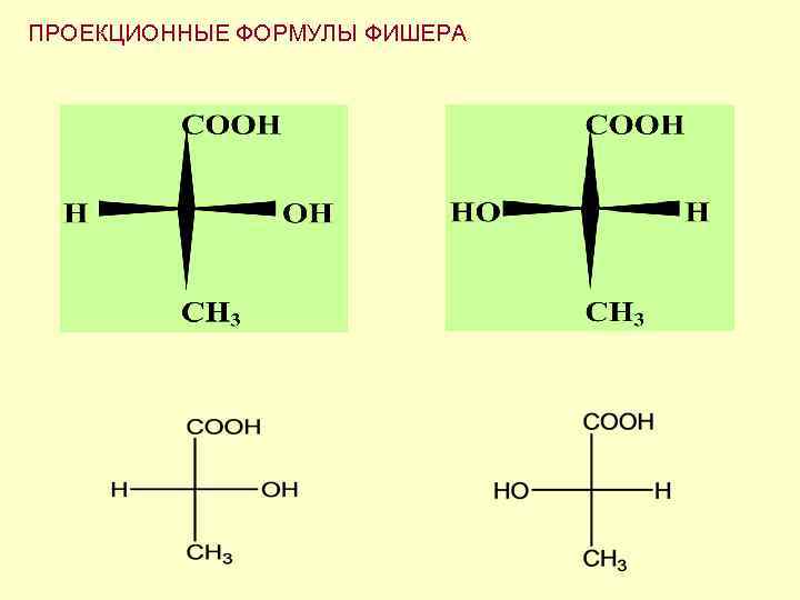 ПРОЕКЦИОННЫЕ ФОРМУЛЫ ФИШЕРА 