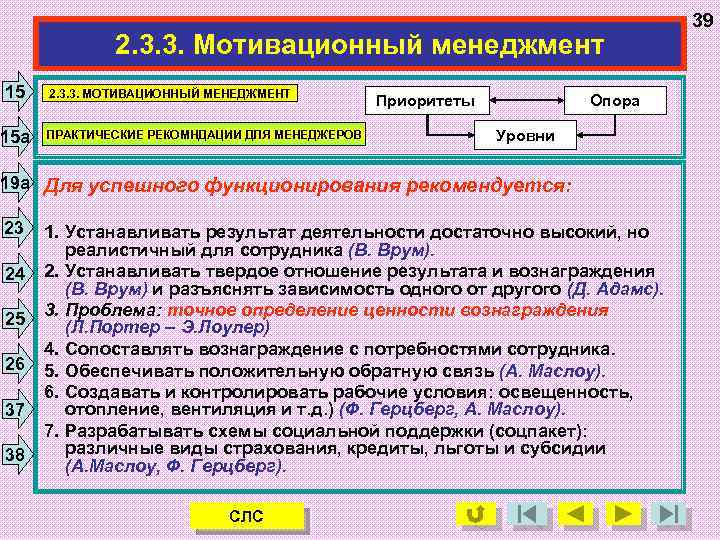 2. 3. 3. Мотивационный менеджмент 15 15 а 2. 3. 3. МОТИВАЦИОННЫЙ МЕНЕДЖМЕНТ ПРАКТИЧЕСКИЕ