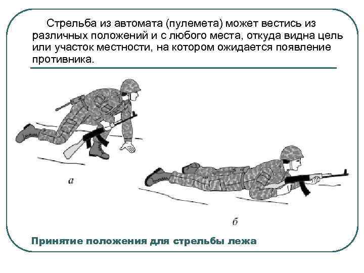 Приемы и правила стрельбы из стрелкового оружия