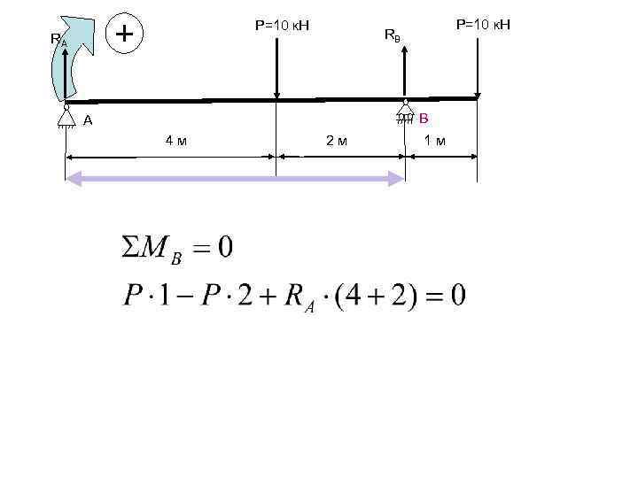 RA  +  Р=10 к. Н       RB