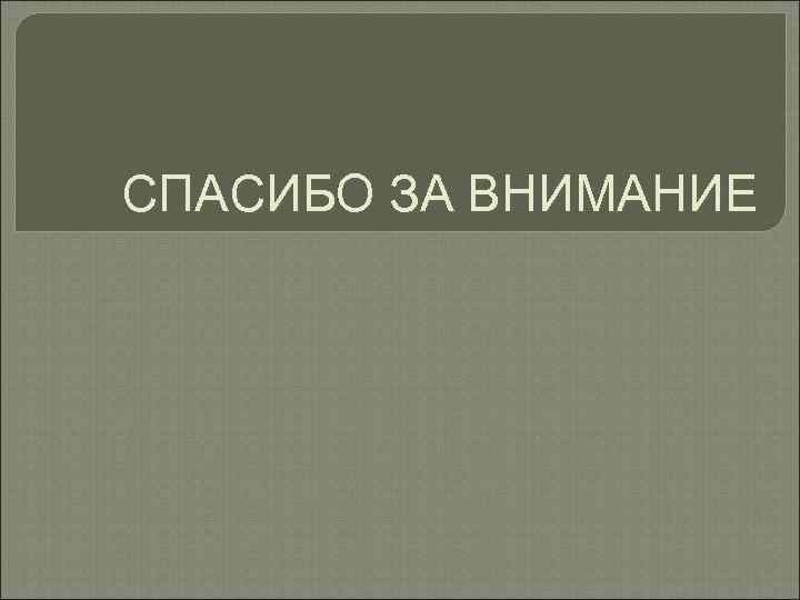 СПАСИБО ЗА ВНИМАНИЕ 