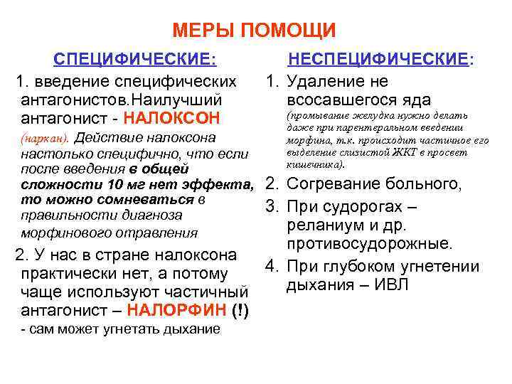      МЕРЫ ПОМОЩИ СПЕЦИФИЧЕСКИЕ:   НЕСПЕЦИФИЧЕСКИЕ: 1. введение специфических