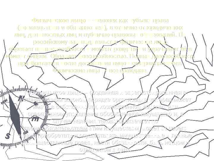    Физическое лицо — человек как субъект права (носитель прав и обязанностей),