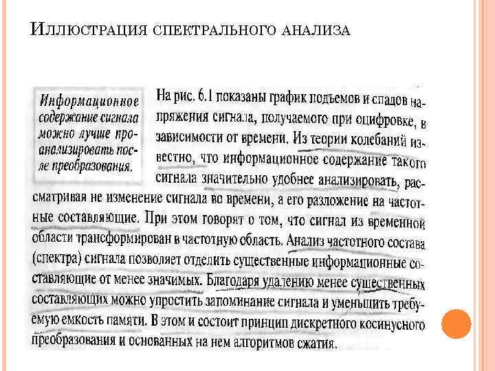 ИЛЛЮСТРАЦИЯ СПЕКТРАЛЬНОГО АНАЛИЗА ИЛЛЮСТРАЦИЯ СПЕКТРАЛЬНОГО АНАЛИЗА