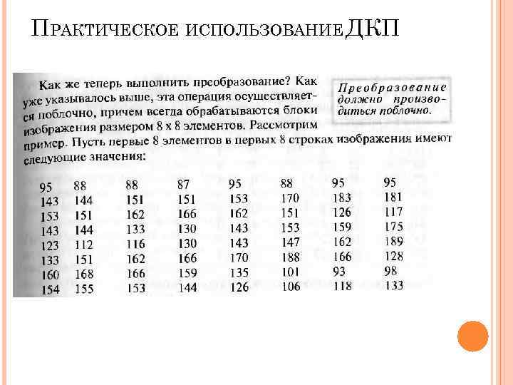ПРАКТИЧЕСКОЕ ИСПОЛЬЗОВАНИЕ ДКП ПРАКТИЧЕСКОЕ ИСПОЛЬЗОВАНИЕ ДКП