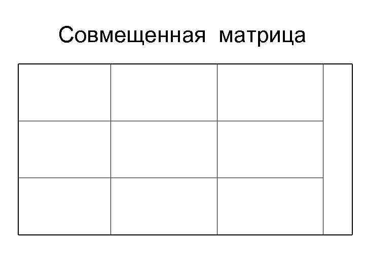 Совмещенная матрица 