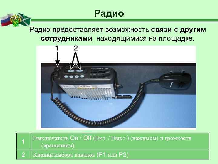      Радио предоставляет возможность связи с другим  сотрудниками, находящимися