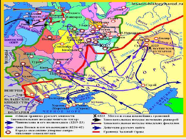  Тема № 4.  «Монгольское завоевание и его влияние на историю нашей страны.