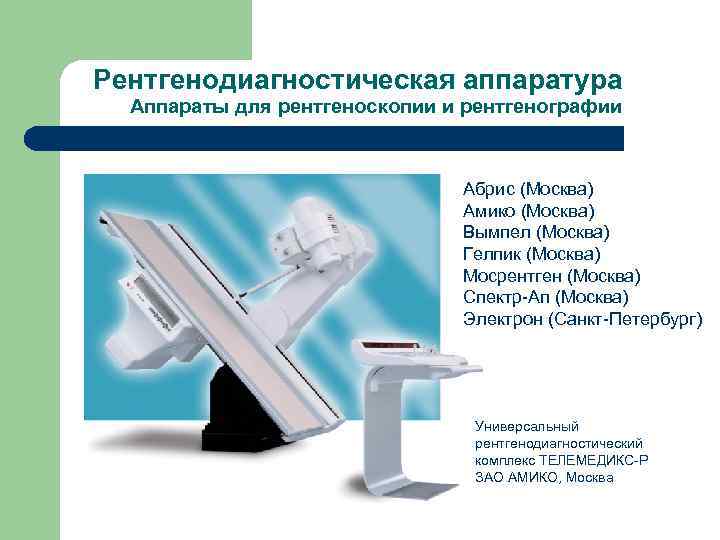 Рентгенодиагностическая аппаратура  Аппараты для рентгеноскопии и рентгенографии      Абрис