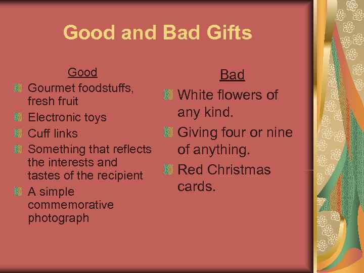  Good and Bad Gifts   Good     Bad Gourmet