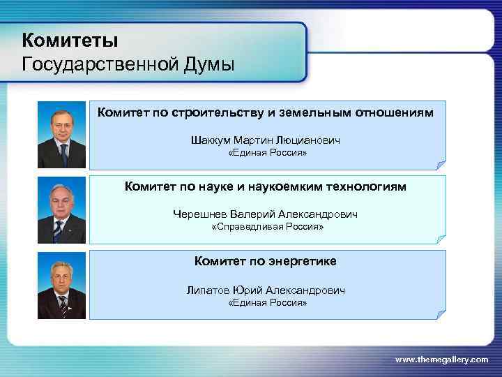 Комитеты Государственной Думы   Комитет по строительству и земельным отношениям   
