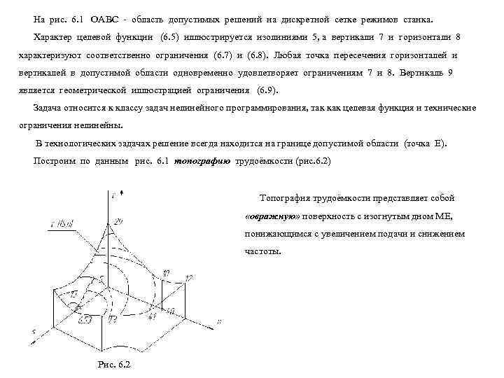   На рис. 6. 1 ОАВС - область допустимых решений на дискретной сетке