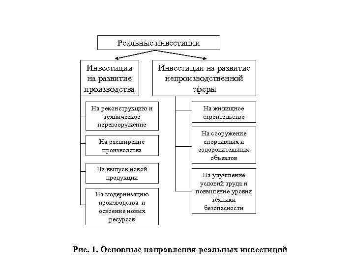   Реальные инвестиции Инвестиции на развитие  непроизводственной  производства   
