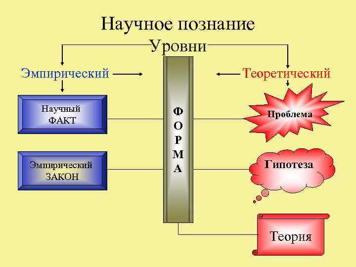     Научное познание     Уровни Эмпирический  