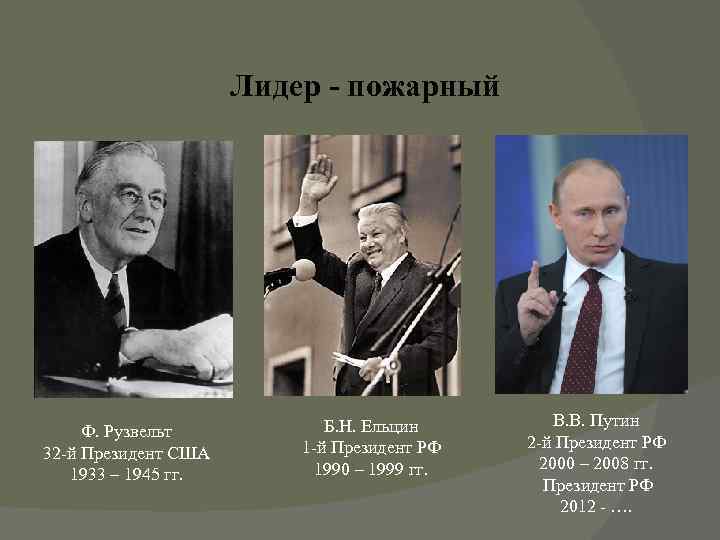      Лидер - пожарный      