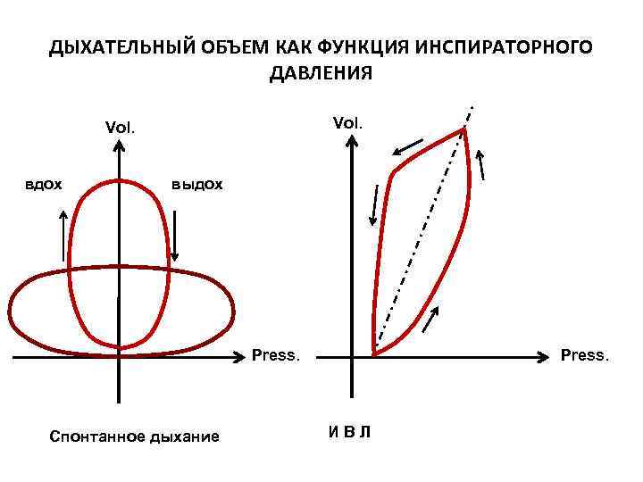  ДЫХАТЕЛЬНЫЙ ОБЪЕМ КАК ФУНКЦИЯ ИНСПИРАТОРНОГО    ДАВЛЕНИЯ   Vol. 