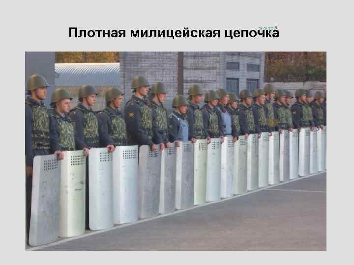 Плотная милицейская цепочка     21. 01. 2018 