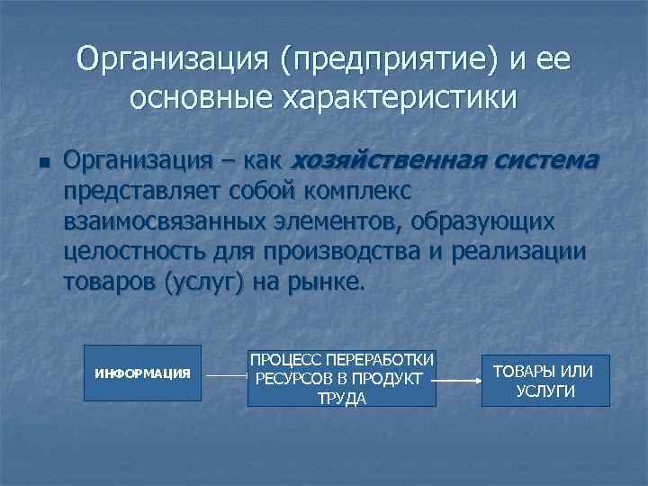 Н организация