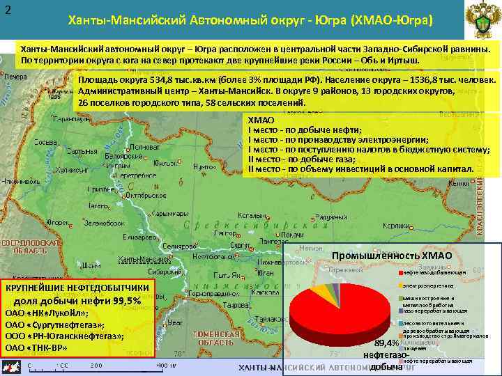 Карта югры хмао с городами и поселками